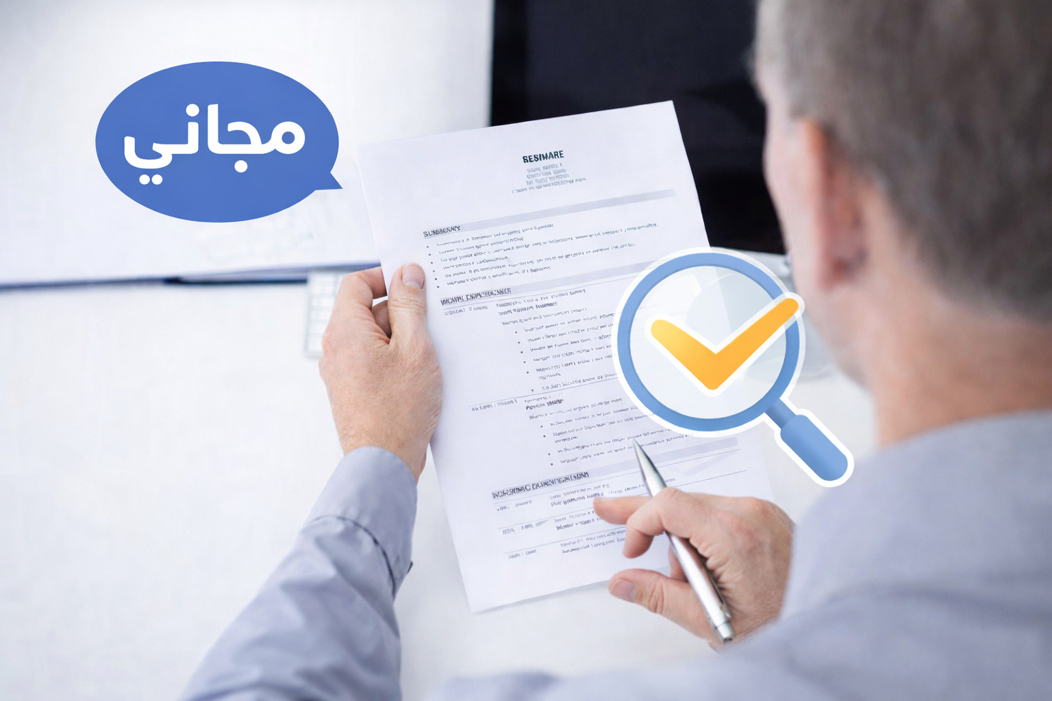 مراجعة سريعة مجانية للسيرة الذاتية (CV)